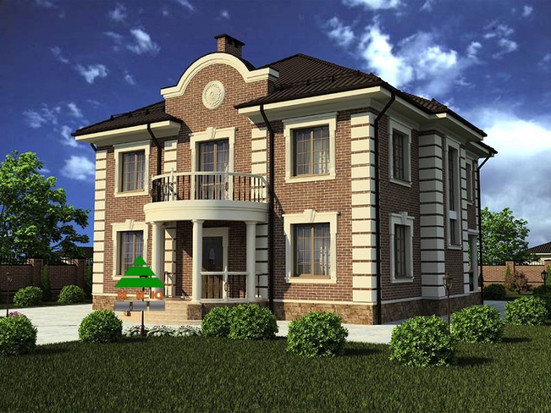 Проекты двухэтажных кирпичных домов для комфортного проживания за городом